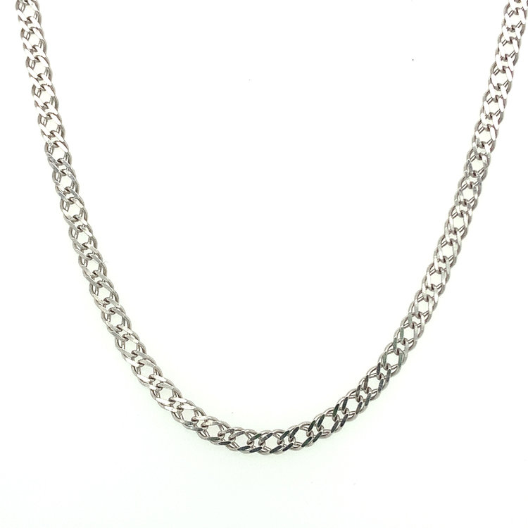 50082 14K WHITE GOLD 24" DOUBLE OPEN LINK CHAIN