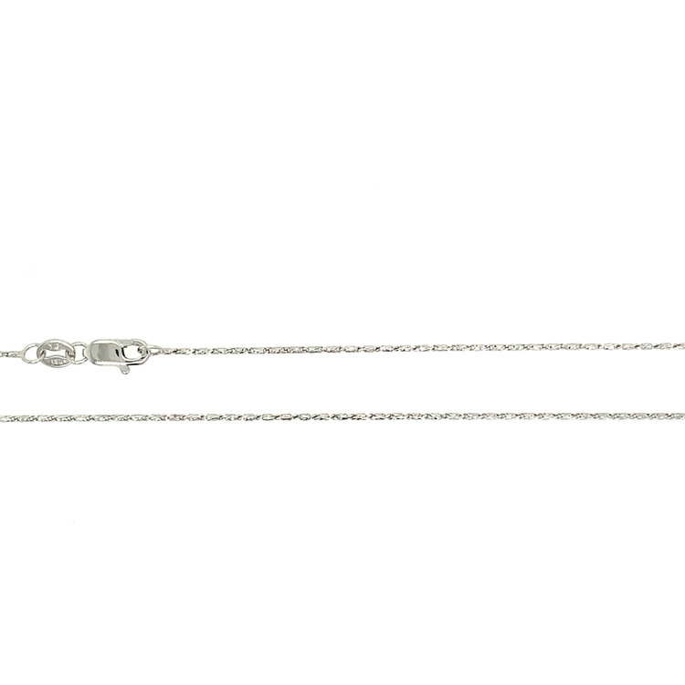 51041 14K WHITE GOLD 22" RASO LINK CHAIN
