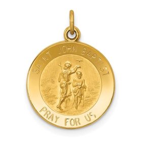 70828 14K YELLOW GOLD SAINT JOHN THE BAPTIST MEDAL