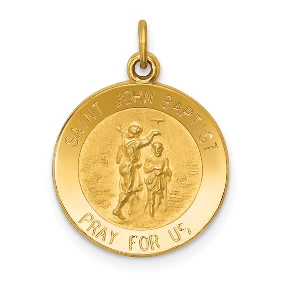 77494 14K YELLOW GOLD SAINT JOHN THE BAPTIST MEDAL