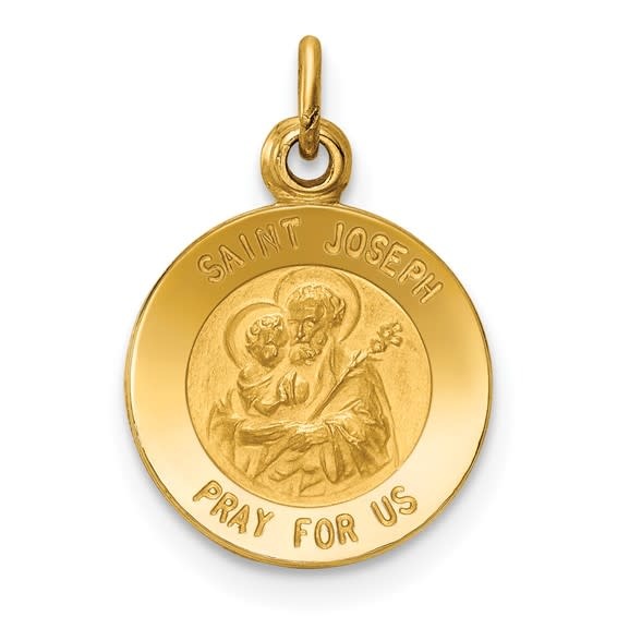 77493 14K YELLOW GOLD SAINT JOSEPH MEDAL