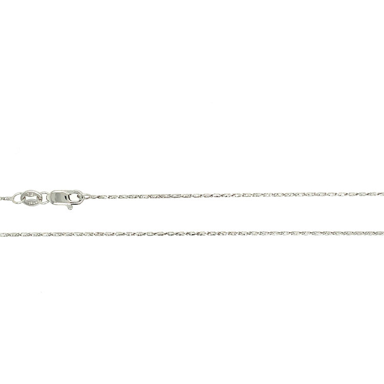 50692 14K WHITE GOLD 24" RASO LINK CHAIN