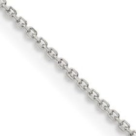 50888 14K WHITE GOLD 20" THIN CABLE LINK CHAIN