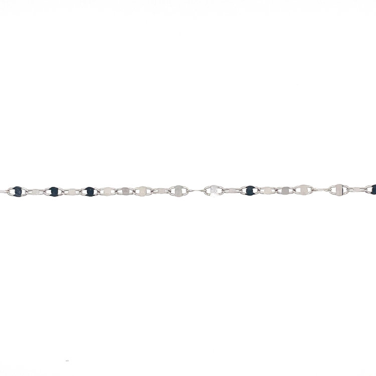 50095 14K WHITE GOLD 16" FLIP CHAIN