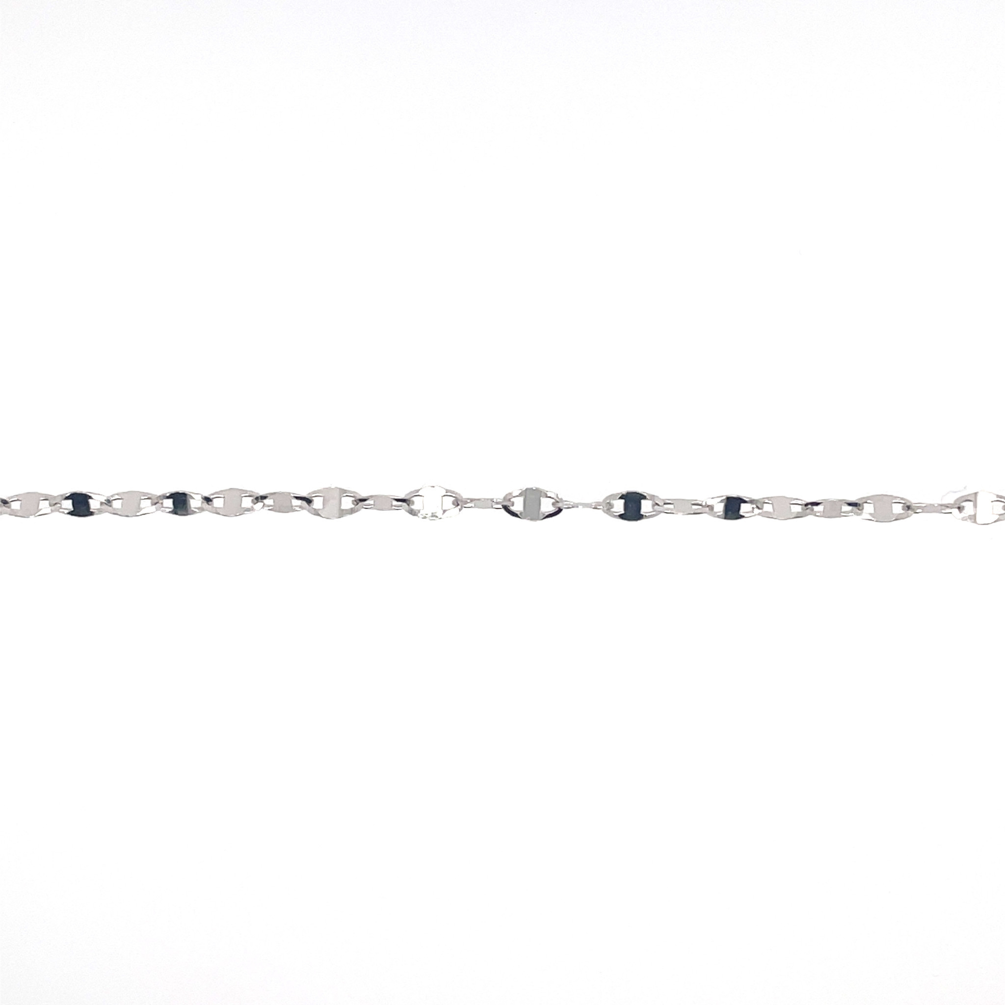 51044 14K WHITE GOLD 16" FLIP LINK CHAIN