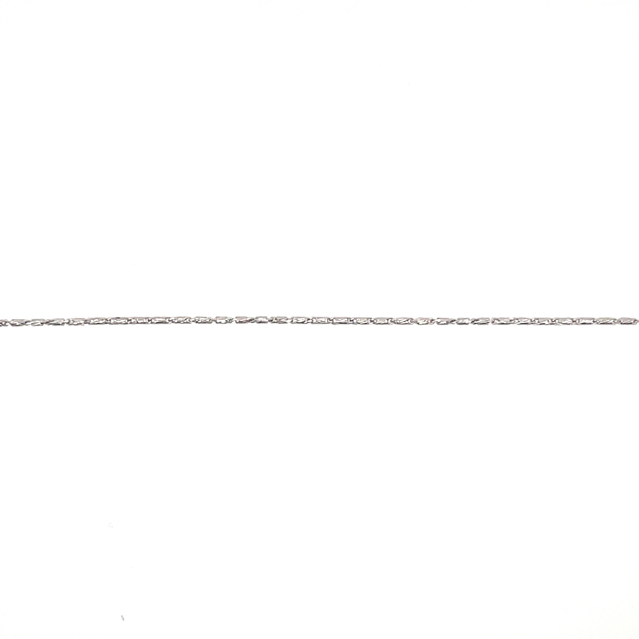 50360 14K WHITE GOLD 16'' RASO LINK CHAIN