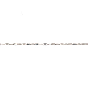 50749 14K WHITE GOLD 16'' MIRROR LINK CHAIN