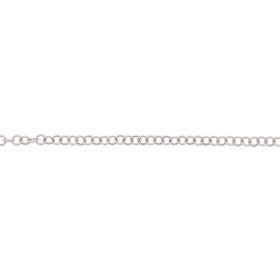 50564 18K WHITE GOLD 16" ANTIQUE ROLO LINK CHAIN