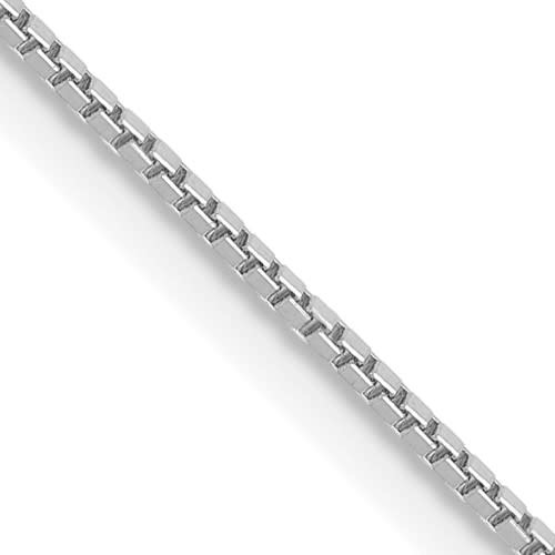 50059 14K WHITE GOLD 18" BOX LINK CHAIN