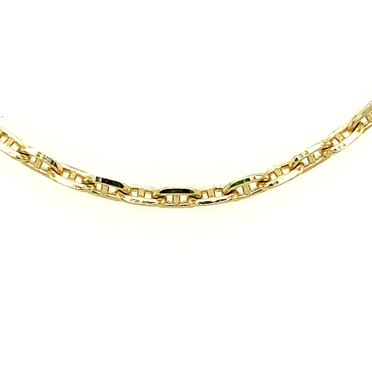 50038 14K YELLOW GOLD 24”  MARINER LINK CHAIN 2.5MM