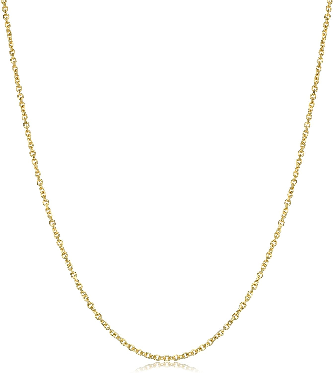 51096 14K YELLOW GOLD 16" CABLE LINK CHAIN .75MM