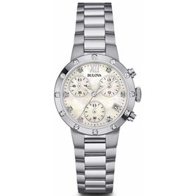 Bulova BULOVA MOTHER OF PEARL FACE CHRONOGRAPH DIAMOND LADIES WATCH