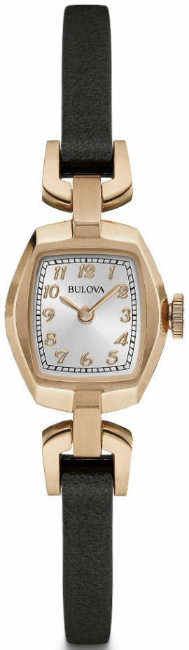 Bulova BULOVA WOMENS SMALL FACE ROSE TONE LEATHER BAND WATCH Bulova BULOVA WOMENS SMALL FACE ROSE TONE LEATHER BAND WATCH