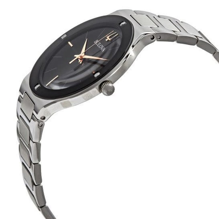 Bulova BULOVA MEN’S MILLENNIA  DIAMOND ACCENT STAINLESS STEEL BRACELET WATCH