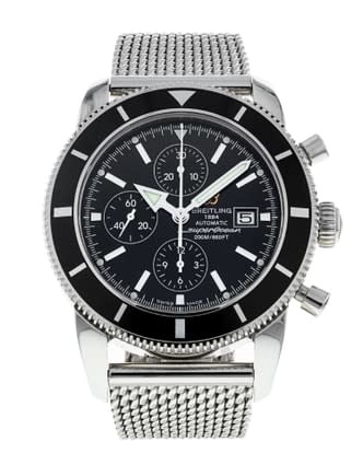BREITLING BREITLING SUPER OCEAN HERITAGE CHRONOGRAPH WITH BLACK DIAL AND BLACK BEZEL