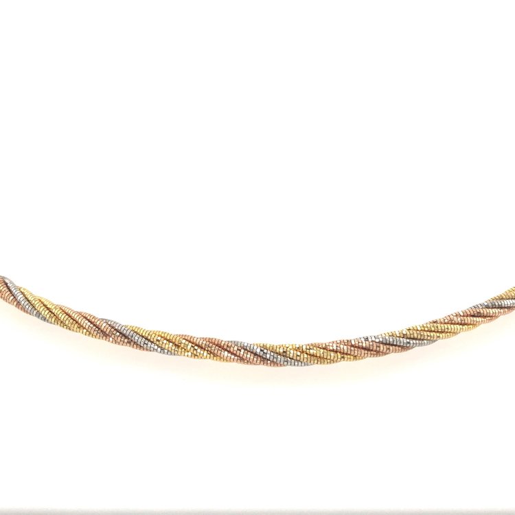 OFFICINA BERNARDI 5 STRAND TRICOLOR CABLE SPRING CHAIN 16’’