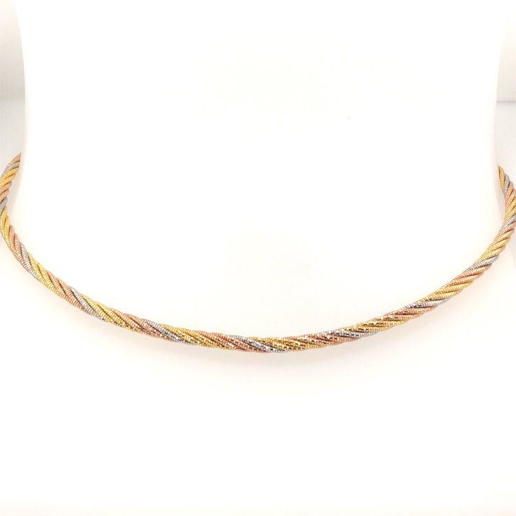 OFFICINA BERNARDI 5 STRAND TRICOLOR CABLE SPRING CHAIN 16’’