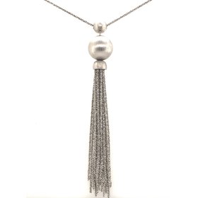 STERLING SILVER FREDERIC DUCLAS TASSLE TRICIA NECKLACE 24’’