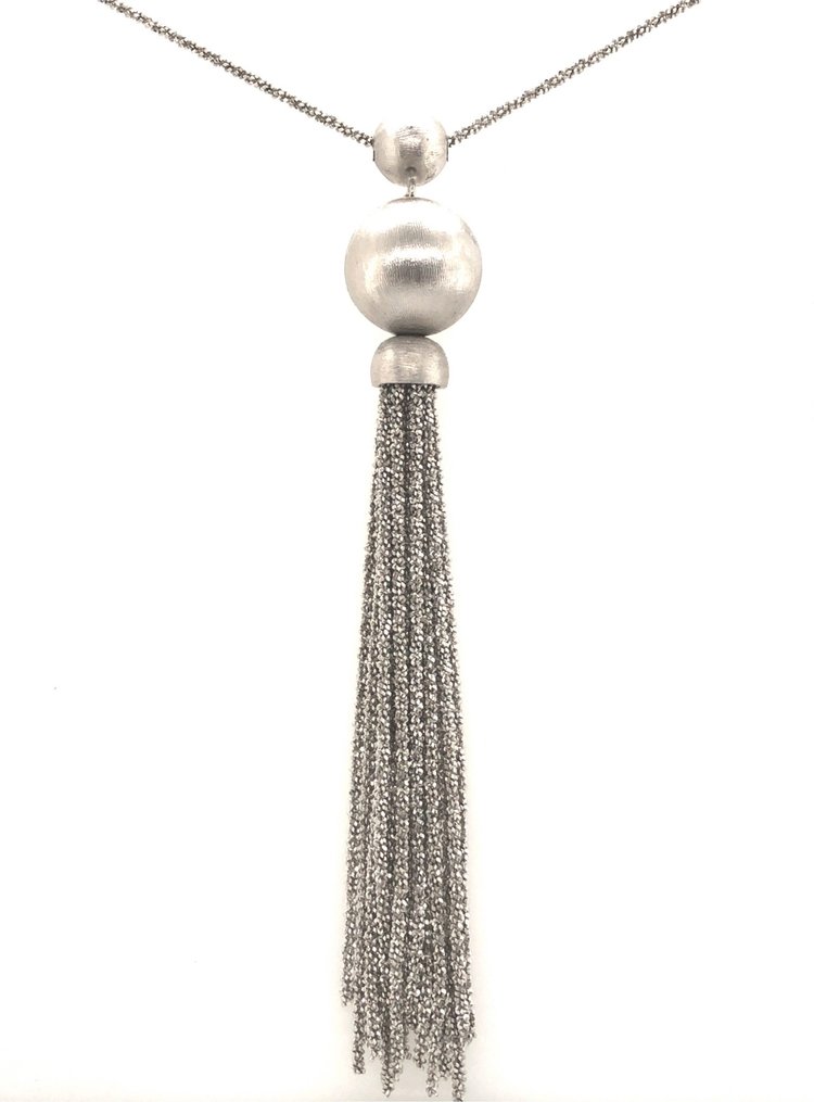 STERLING SILVER FREDERIC DUCLAS TASSLE TRICIA NECKLACE 24’’