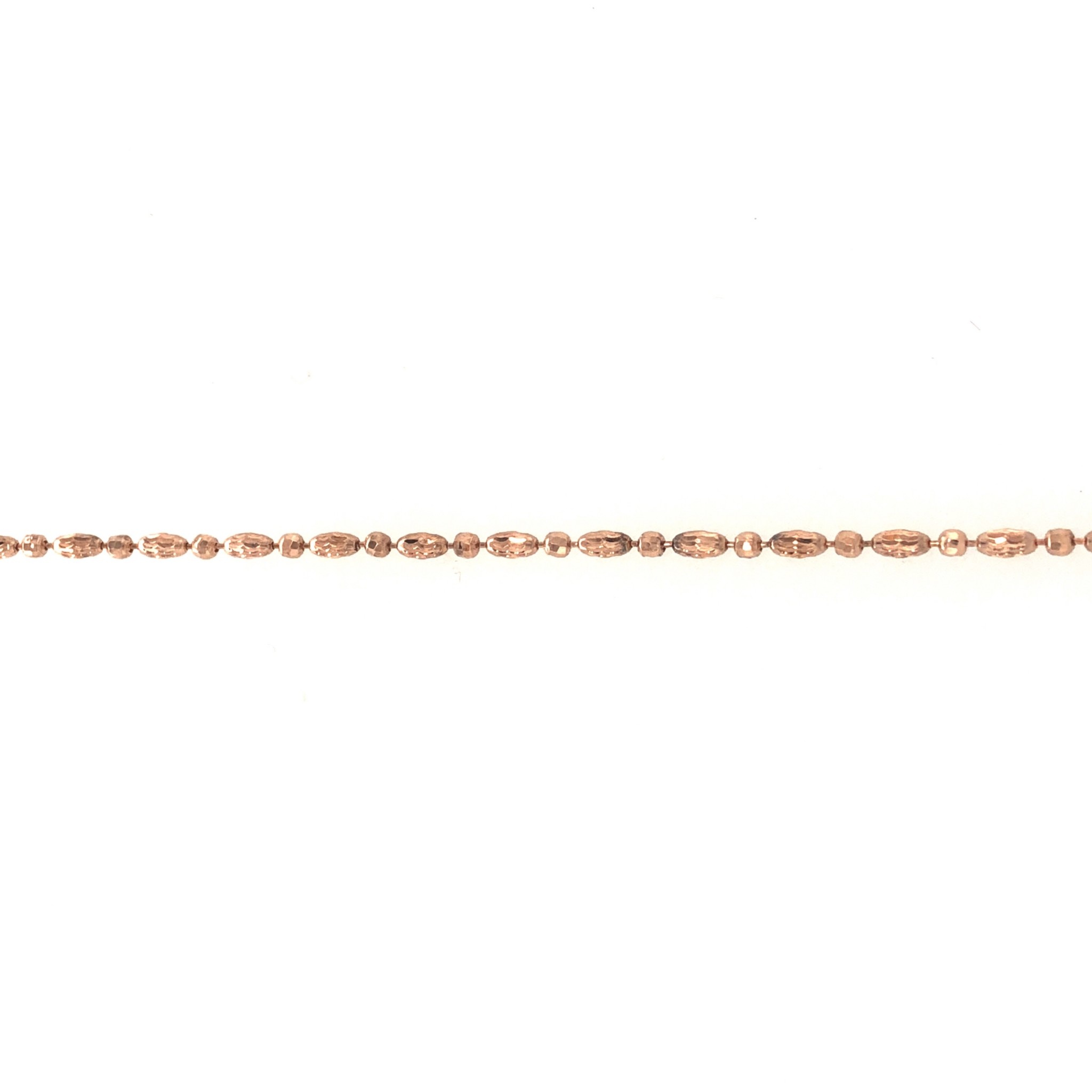 OFFICINA BERNARDI 9" ROSE GOLD PLATED DIAMOND CUT BEAD ANKLET BRACELET OFFICINA BERNARDI 9" ROSE GOLD PLATED DIAMOND CUT BEAD ANKLET BRACELET