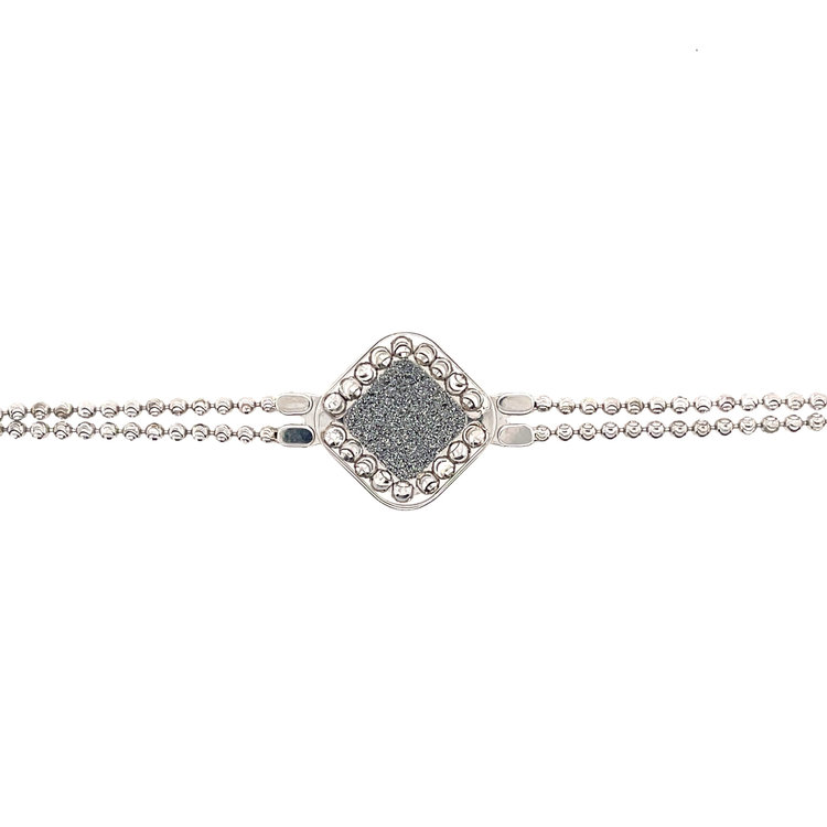 Officina Bernardi OFFICINA BERNARDI DIAMOND DUST DIAMOND CUT BEAD BRACELET