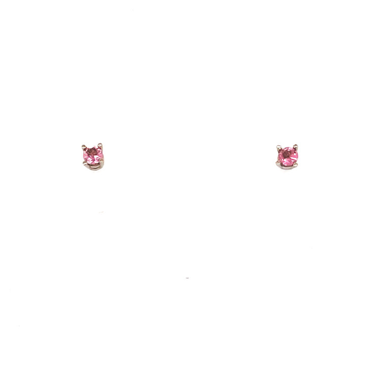 31751 14K YELLOW GOLD OR WHITE GOLD MULTICOLOR GEMSTONE 2.5MM ROUND STUDS