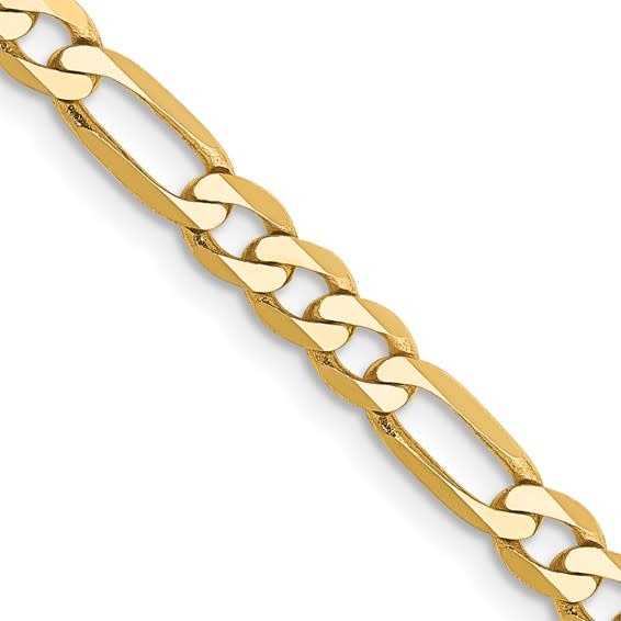 50093 14K YELLOW GOLD 18" 3MM FIGARO LINK CHAIN