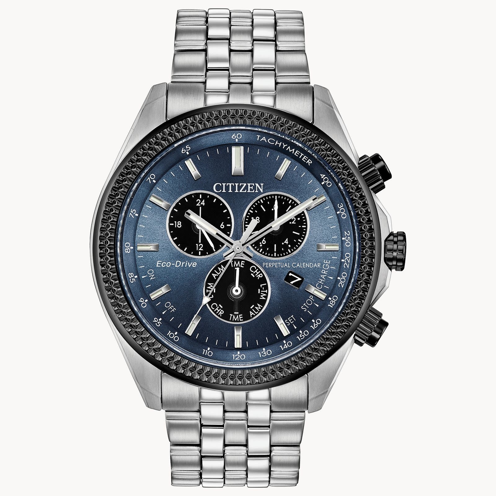 Citizen CITIZEN BRYCEN ECO-DRIVE DARK BLUE DAIL BLACK BEADED BEZEL MEN'S WATCH Citizen CITIZEN BRYCEN ECO-DRIVE DARK BLUE DAIL BLACK BEADED BEZEL MEN'S WATCH