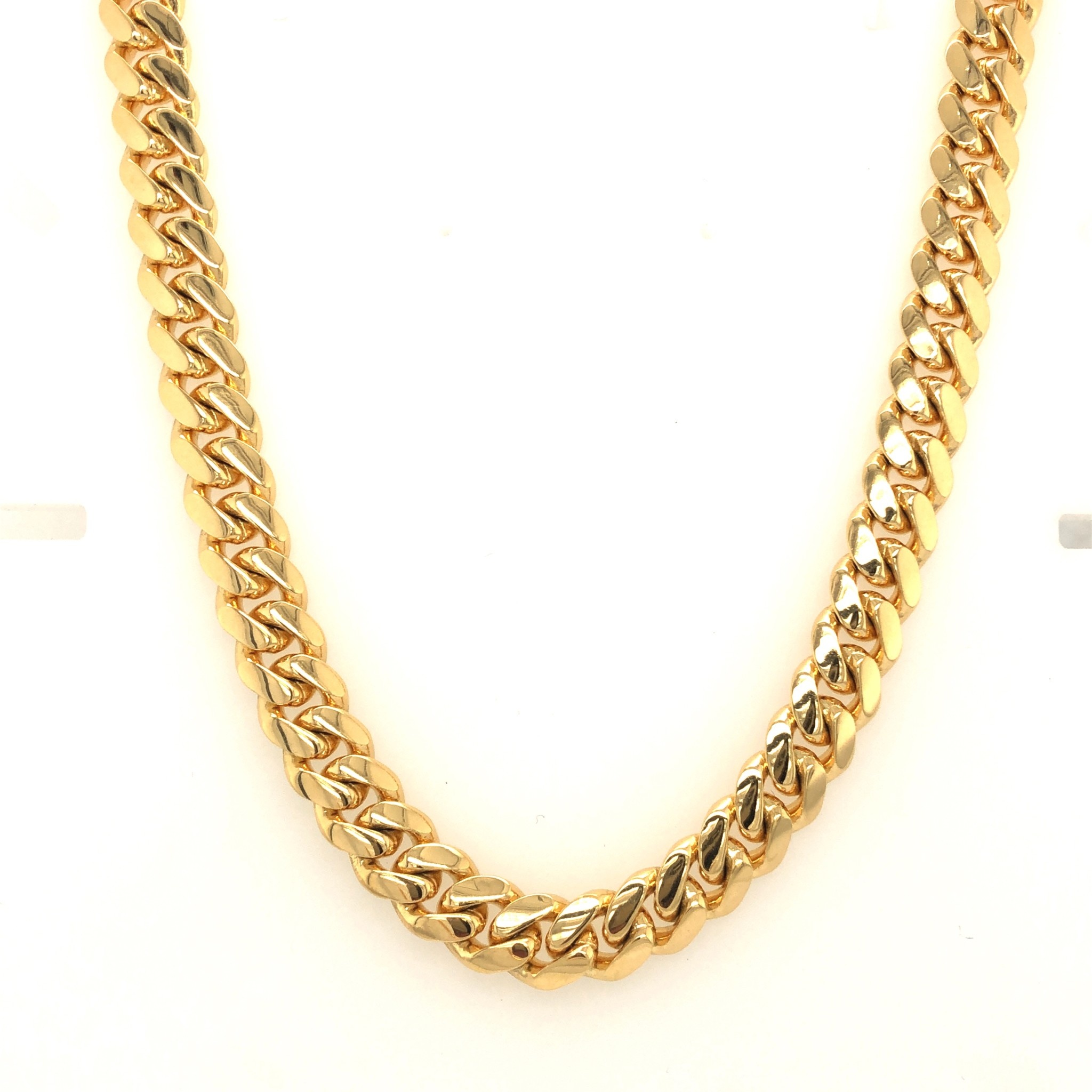 50050 14K YELLOW GOLD 6.95MM MIAMI CUBAN CHAIN 22''