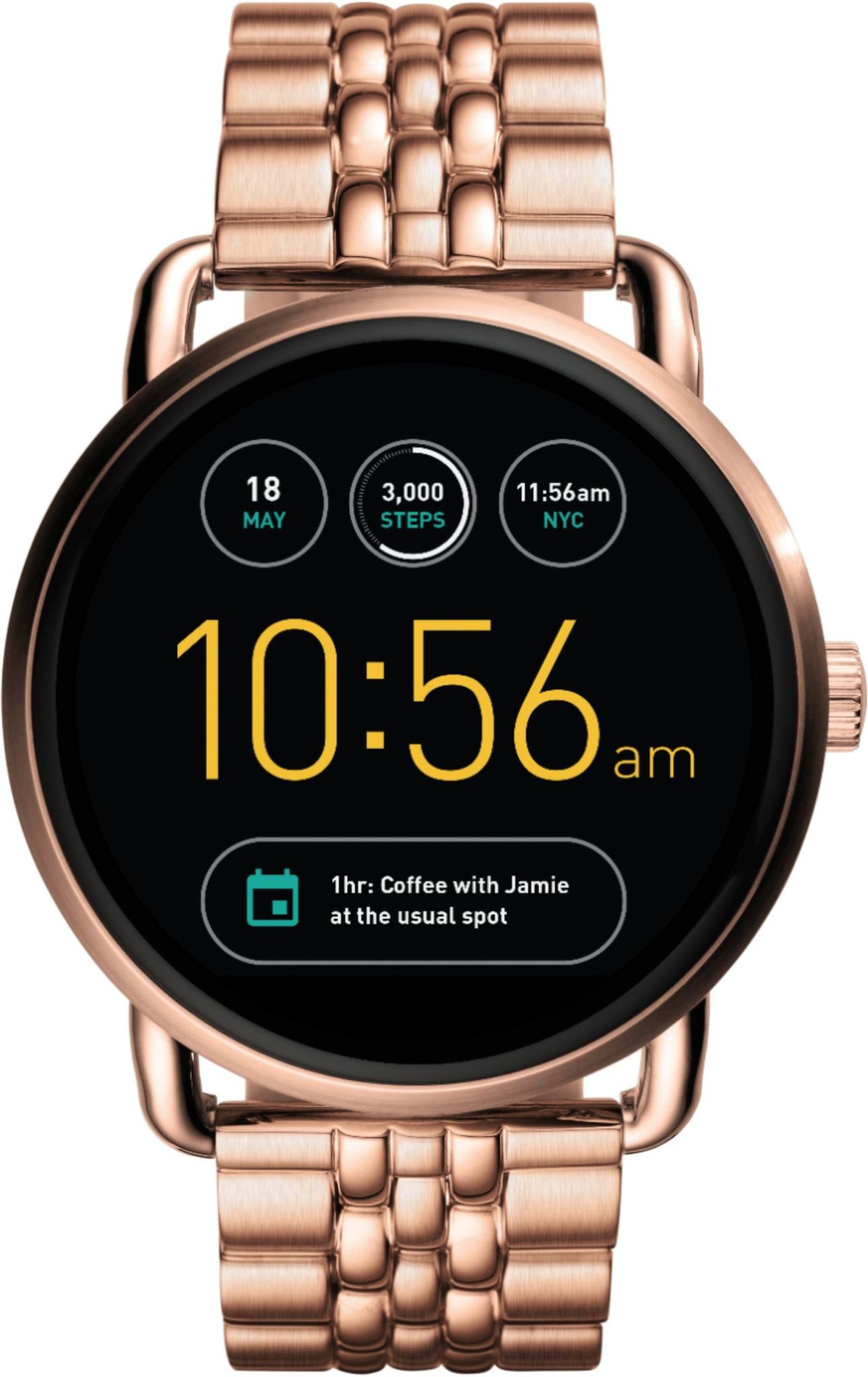 796483281127 FOSSIL SMART WATCH BRONZE GOLD