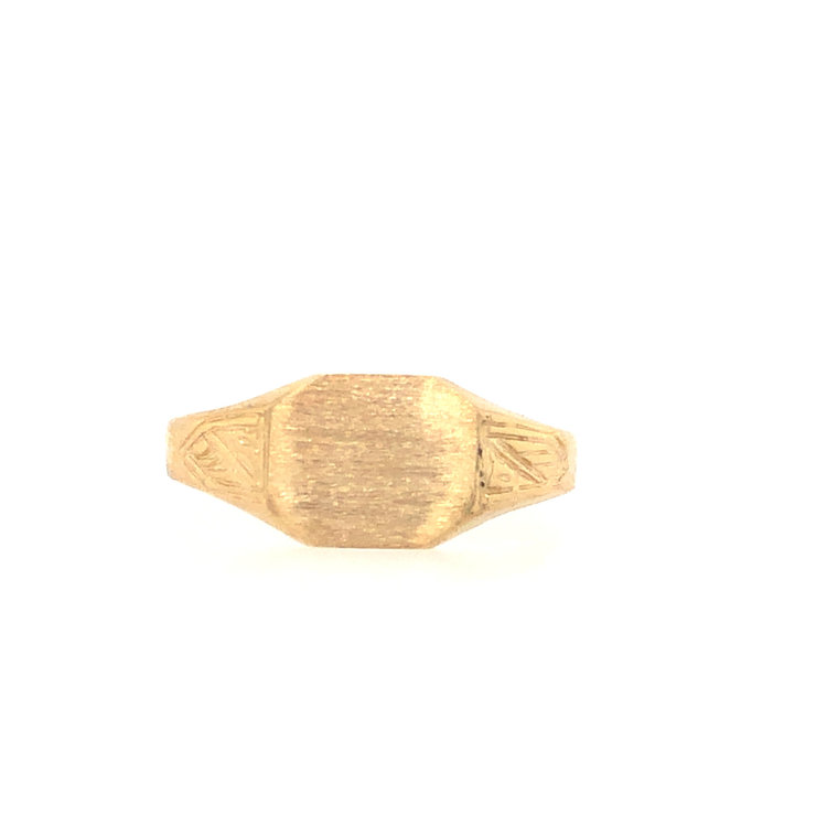 45006 14K YELLOW GOLD BABY SIGNET RING