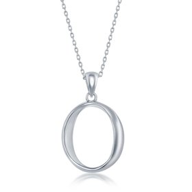 J-2740 STERLING SILVER HIGH POLISH 'O' PENDANT