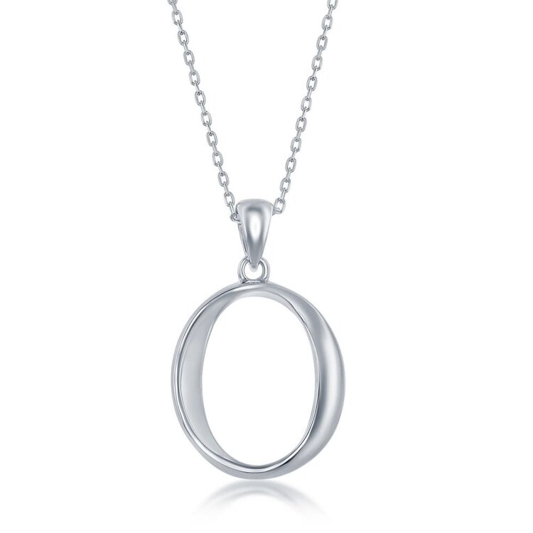 J-2740 STERLING SILVER HIGH POLISH 'O' PENDANT