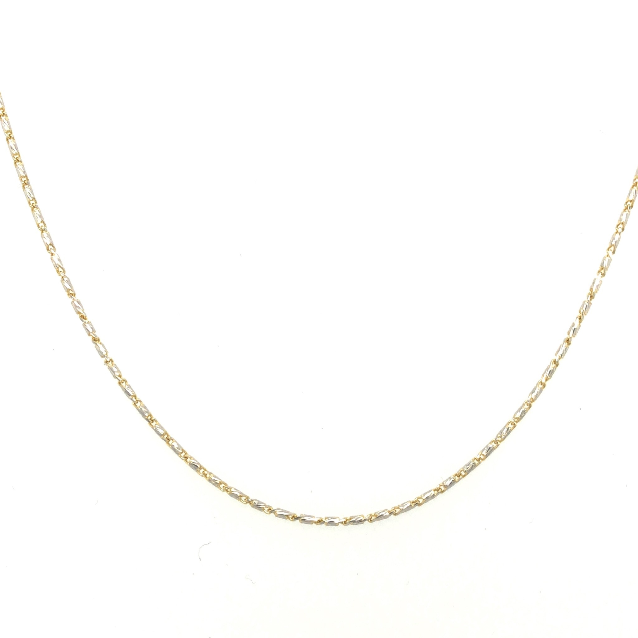 50107 14K 16'' 2 TONE RASSO CHAIN