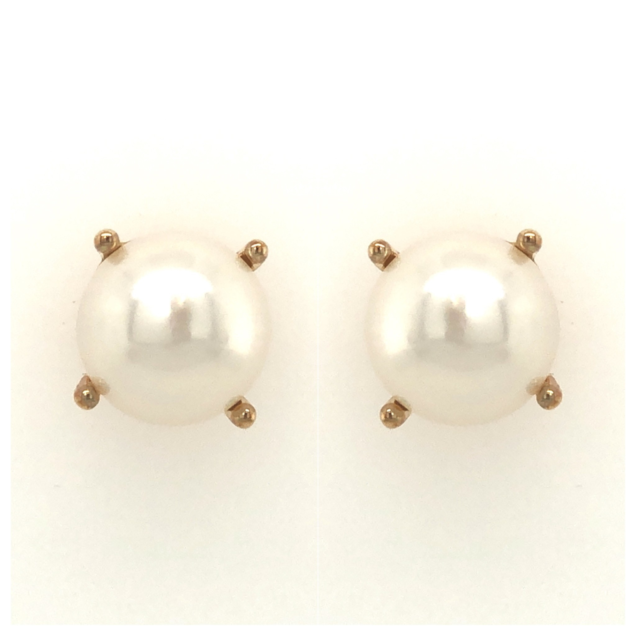 30330 10K YELLOW GOLD 8MM PEARL STUDS