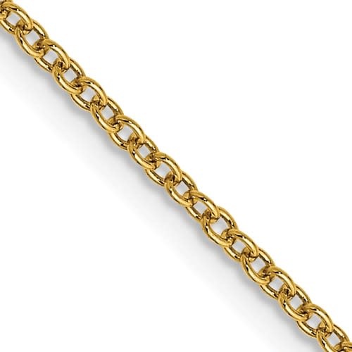 50115 14K YELLOW GOLD 18” CABLE WITH 16” JUMP RING CHAIN