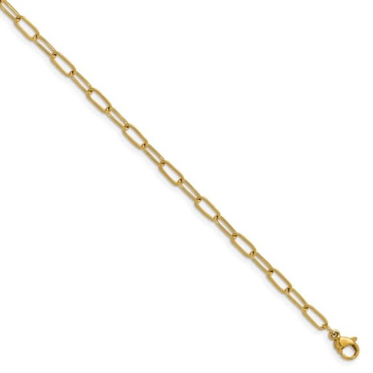 50121 14K YELLOW GOLD 18" PAPER CLIP 2.6MM CHAIN