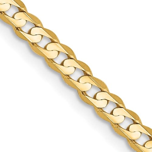50986 14K YELLOW GOLD 20" 3MM CUBAN LINK CHAIN
