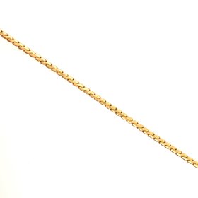 20055 14K WHITE GOLD 7" 4MM PAPER CLIP LINK BRACELET