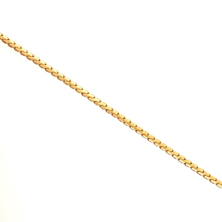 20055 14K WHITE GOLD 7" 4MM PAPER CLIP LINK BRACELET