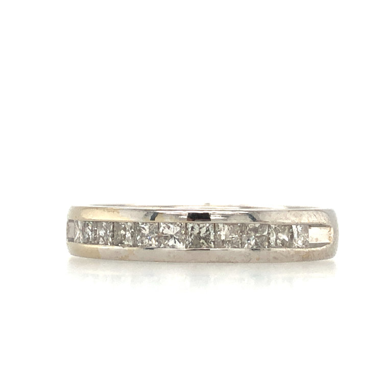 477539 14K WHITE GOLD .50CTW PRINCESS CUT DIAMOND WEDDING BAND