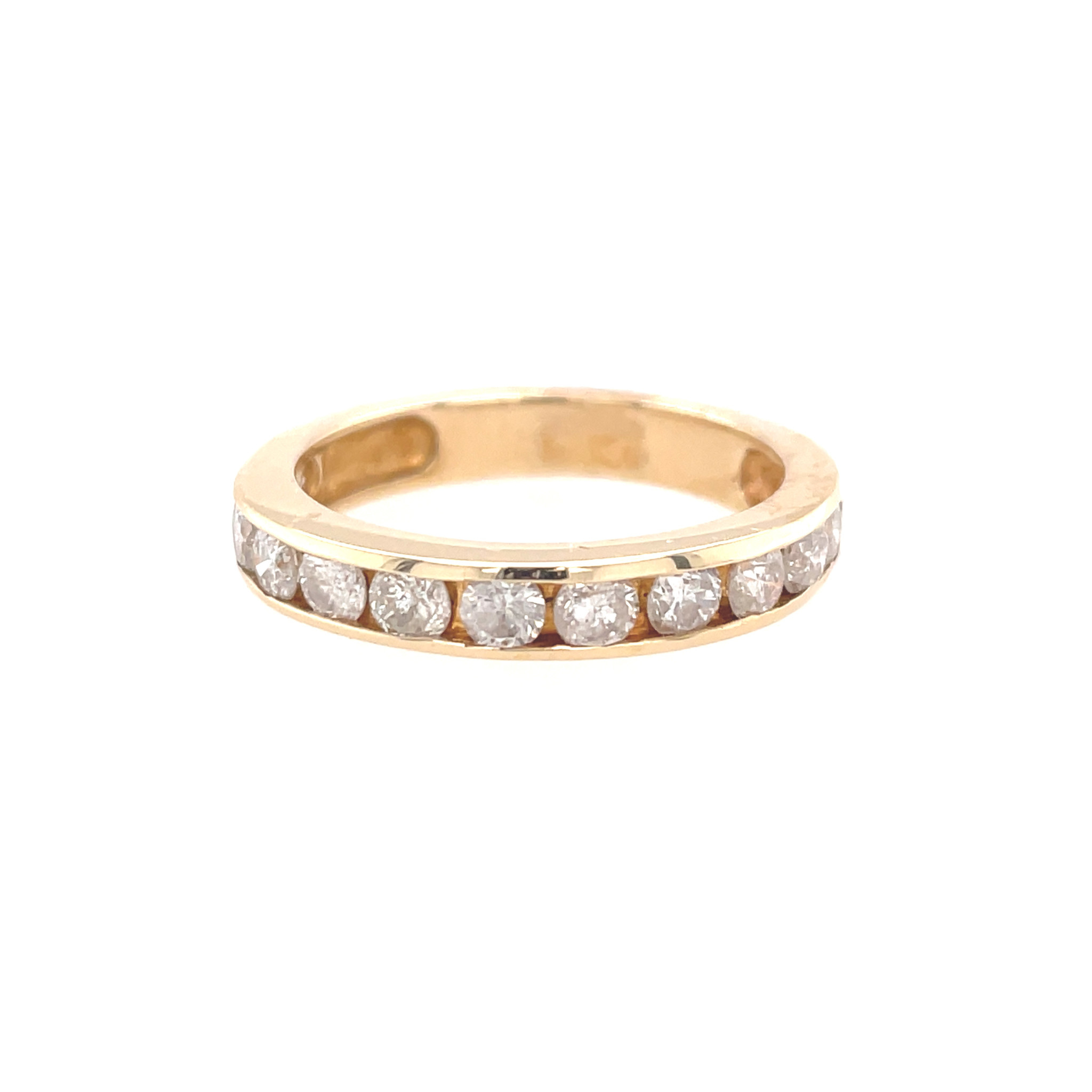 40125 14K YELLOW GOLD .96TCW ROUND DIAMOND CHANNEL SET WEDDING BAND