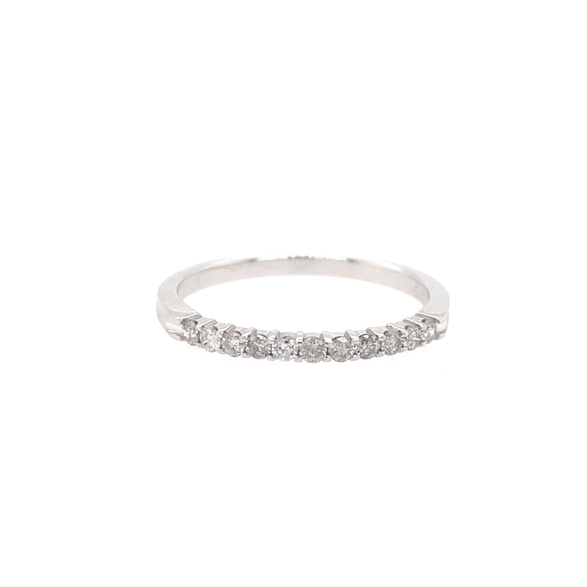477672 14K WHITE GOLD .20TCW DIAMOND COMMON PRONG WEDDING BAND