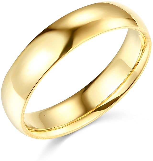 40653 14K YELLOW GOLD 5.5MM PLAIN WEDDING BAND