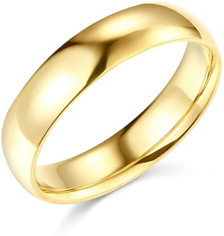 475434 14K YELLOW GOLD 5.5MM HIGH POLISH WEDDING BAND
