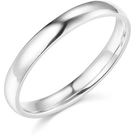 475400 14K WHITE GOLD 3.85MM PLAIN WEDDING BAND SIZE 5