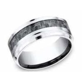 41082 BENCHMARK COBALT CHROME GREY CARBON FIBER 9MM SIZE 11 MEN'S BAND
