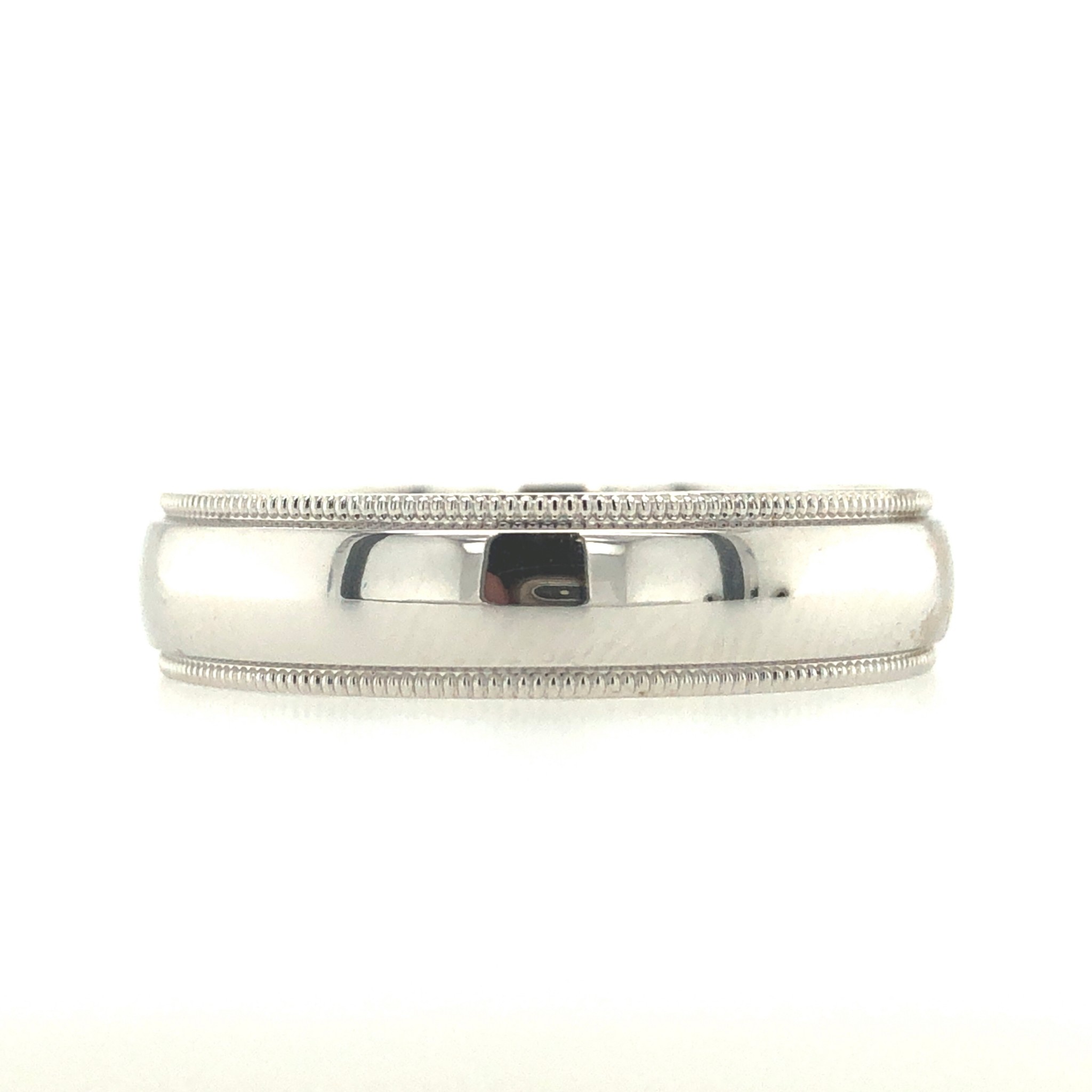 475682 14K WHITE GOLD HIGH POLISH MILIGRAN WEDDING BAND 5.25MM
