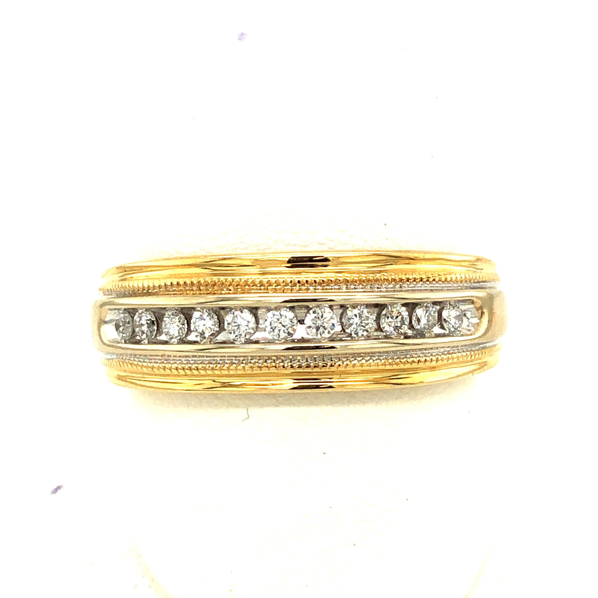 45022 14K YELLOW GOLD .22TCW DIAMOND CHANNEL SET SINGLE ROW WEDDING BAND 45022 14K YELLOW GOLD .22TCW DIAMOND CHANNEL SET SINGLE ROW WEDDING BAND