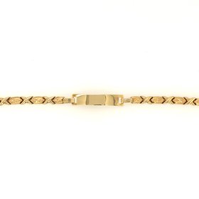 20619 14K YELLOW GOLD SUNBURST BABY NAME ID BRACELET